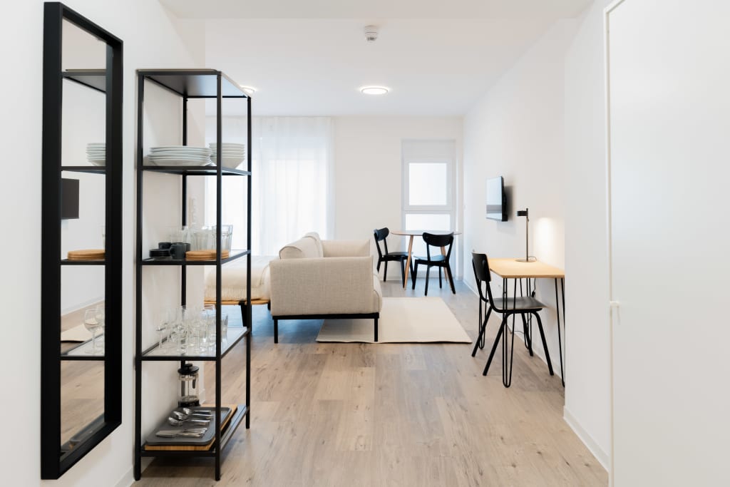 Wohnung zur Miete Wohnen auf Zeit 1.460 € 1 Zimmer 47,2 m²<br/>Wohnfläche 03.03.2025<br/>Verfügbarkeit Ostparkstraße 45a Ostend Frankfurt am Main 60385