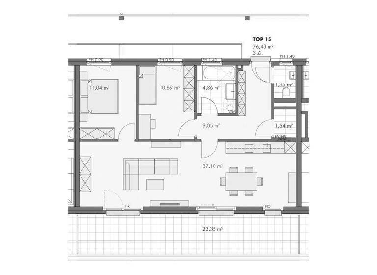 Terrassenwohnung zum Kauf - Erstbezug provisionsfrei 3 Zimmer 76,4 m² 2. Geschoss Badgasse Hopfgarten im Brixental 6361