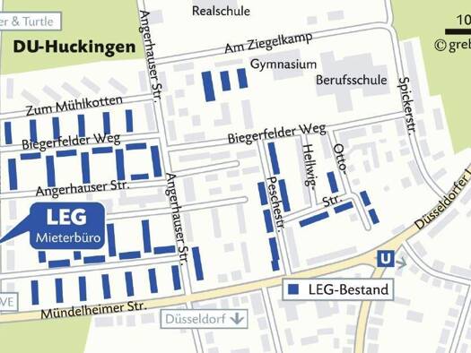Wohnung zur Miete 409 € 2 Zimmer 42,1 m² EG frei ab 27.04.2026 Peschenstraße 13 Huckingen Duisburg 47259