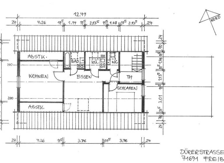 Wohnung zur Miete 550 € 2,5 Zimmer 43,7 m² frei ab 01.03.2026 Beihingen Freiberg a.N. 71691