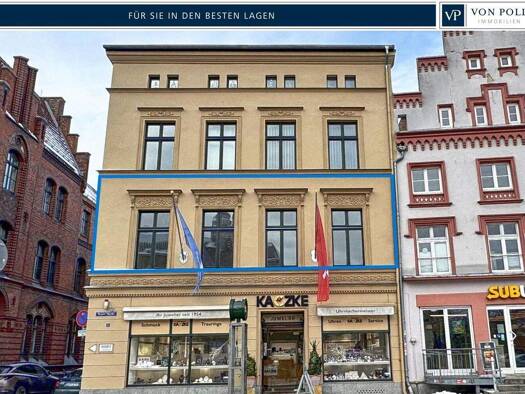 Wohnung zur Miete 1.123 € 3 Zimmer 112,4 m² 1. Geschoss Altstadt Stralsund 18439