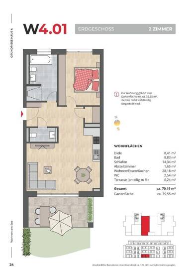Wohnung zum Kauf - Neubau provisionsfrei 498.000 € 2 Zimmer 70,2 m² EG Radolfzell Radolfzell 78315