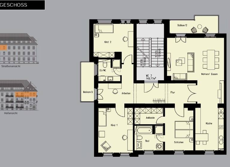 Wohnung zum Kauf 595.000 € 4 Zimmer 149 m² 2. Geschoss Corinthstraße 22a Gohlis-Mitte Leipzig-Gohlis 04157
