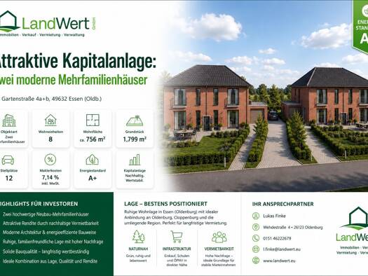 Grundstück zum Kauf 500.000 € 2.103 m² Grundstück Essen Essen (Oldenburg) 49632