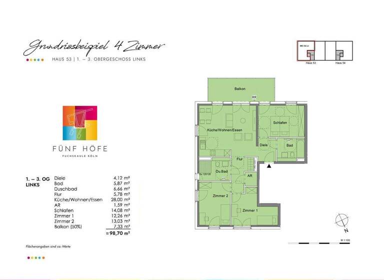 Wohnung zum Kauf - Erstbezug 515.000 € 4 Zimmer 98 m² 2. Geschoss Heinz-Josef-Demmer-Straße 11 Elsdorf Köln / Elsdorf 51145