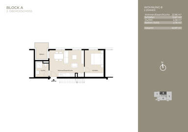 Wohnung zur Miete 895 € 2 Zimmer 43 m² frei ab sofort Plieningen Stuttgart 70599