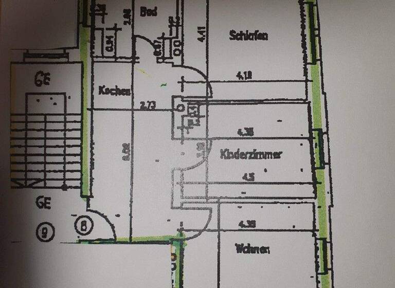 Wohnung zur Miete 330 € 3 Zimmer 83,4 m² 2. Geschoss Friedrich-Schneider-Straße 8 Zittau 02763