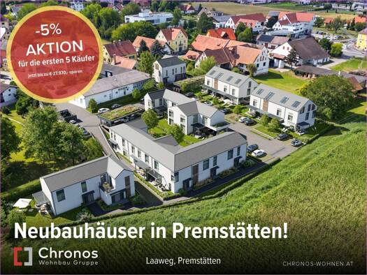Reihenmittelhaus zum Kauf - Erstbezug provisionsfrei 465.975 € 5 Zimmer 120,4 m² 36 m² Grundstück Premstätten 8141