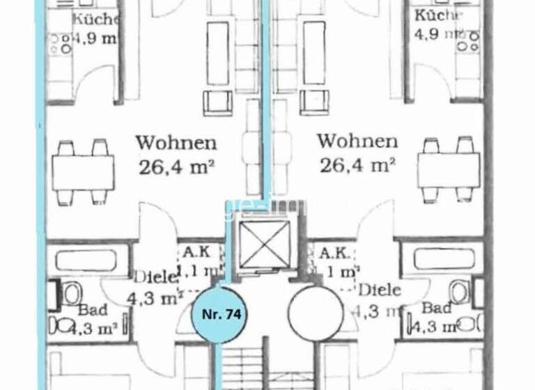 Wohnung zur Miete 490 € 2 Zimmer 57,5 m²<br/>Wohnfläche 3.<br/>Geschoss Friedrichstadt Dresden 01067