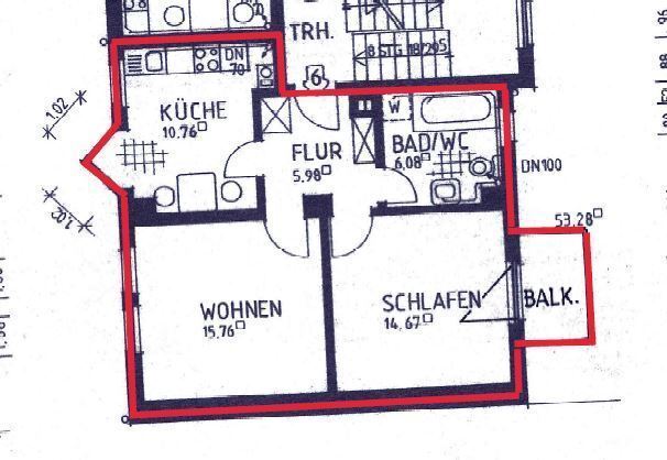 Wohnung zur Miete 385 € 2 Zimmer 54,8 m²<br/>Wohnfläche 2.<br/>Geschoss 01.02.2025<br/>Verfügbarkeit Buttermarkt 13 Köthen Köthen 06366