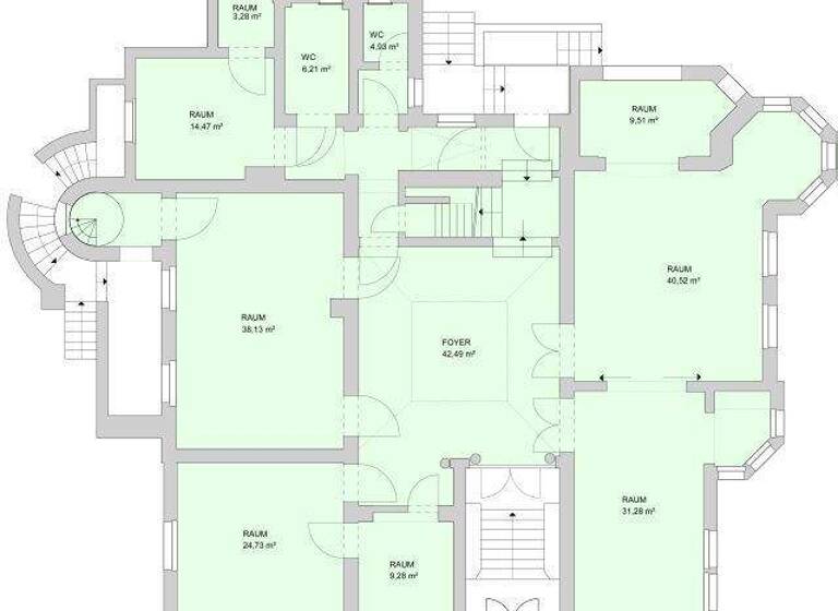 Bürofläche zur Miete 7,61 € 407,4 m² Bürofläche Schumannstraße 9 Innenstadt Zwickau 08056