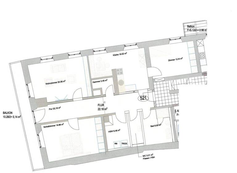Wohnung zur Miete 1.400 € 3 Zimmer 125 m² frei ab sofort Traunstein 83278