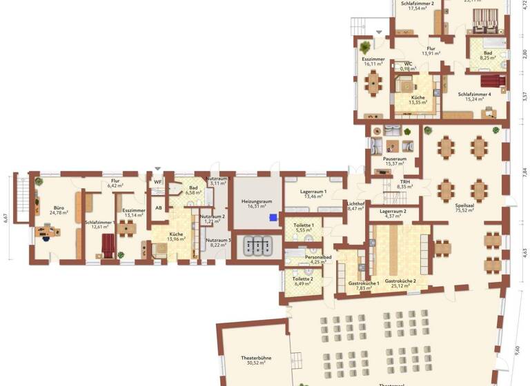 Bauernhaus zum Kauf provisionsfrei 860.000 € 17 Zimmer 389 m² 19.432 m² Grundstück Kleinzerlang 16831