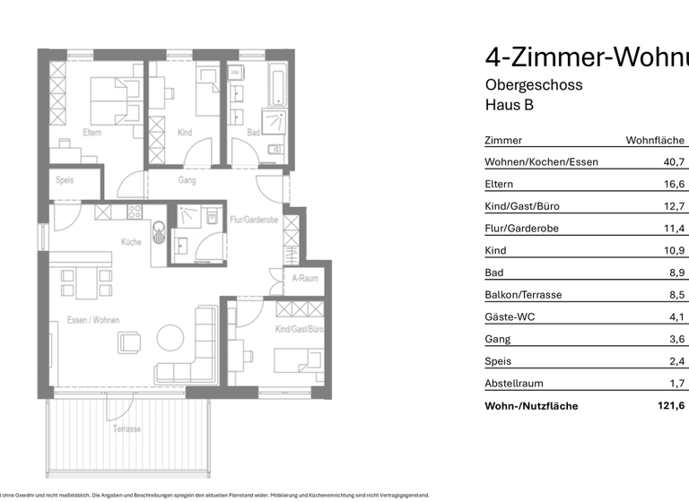Wohnung zum Kauf provisionsfrei als Kapitalanlage geeignet 668.900 € 4 Zimmer 121,6 m² Tüßling 84577