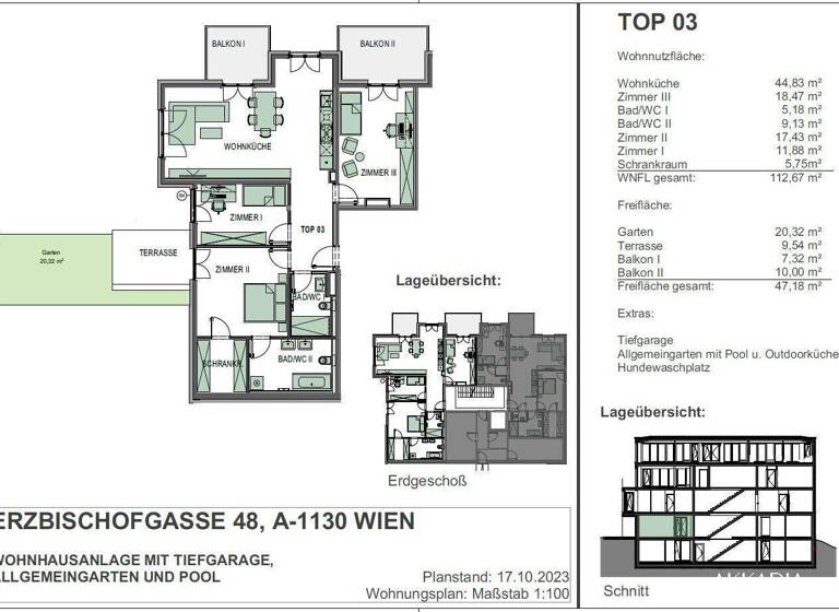 Wohnung zum Kauf - Erstbezug 1.260.000 € 4 Zimmer 112,6 m² 1. Geschoss Wien 1130
