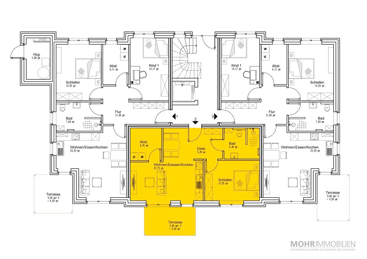 Wohnung zur Miete 690 € 2 Zimmer 58 m²<br/>Wohnfläche EG<br/>Geschoss 01.04.2025<br/>Verfügbarkeit Hohes Feld 10 Berne Berne 27804