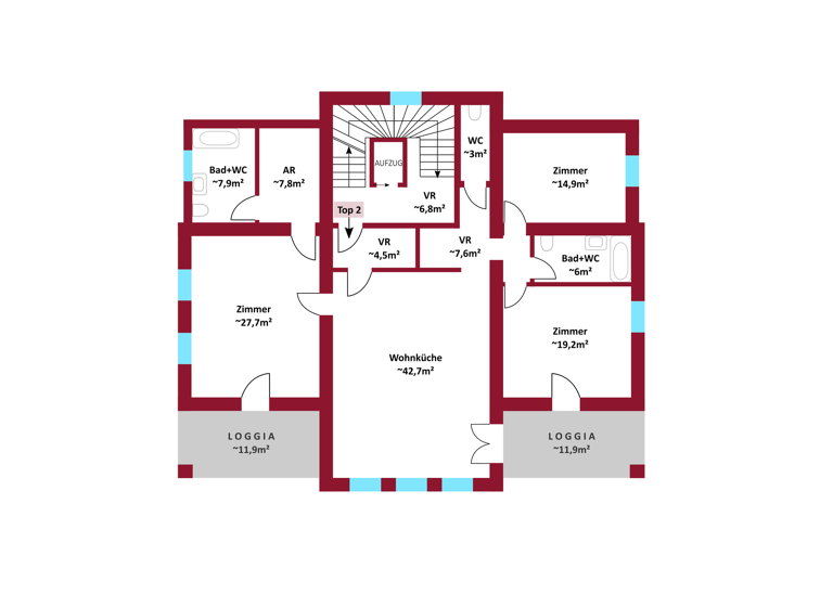 WG-Zimmer zum Kauf 749.000 € 4 Zimmer 141,2 m² 1. Geschoss Purkersdorf 3002