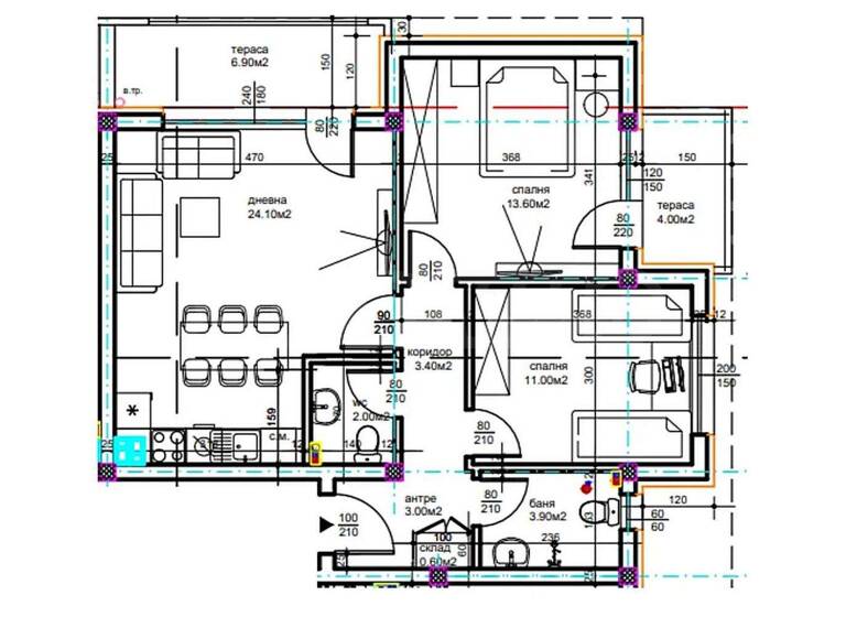 Studio zum Kauf 105.700 € 3 Zimmer 85 m² Plovdiv