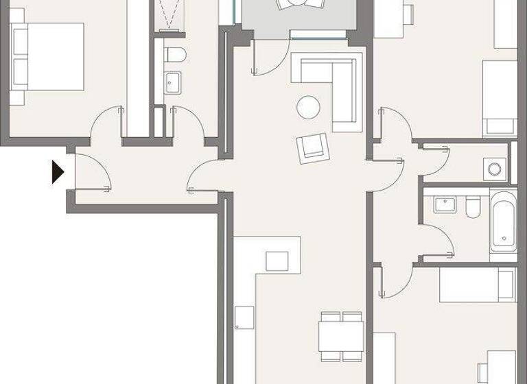 Wohnung zur Miete 1.300 € 4 Zimmer 104,9 m² 2. Geschoss Mockauer Straße 4 Mockau-Nord Leipzig 04357