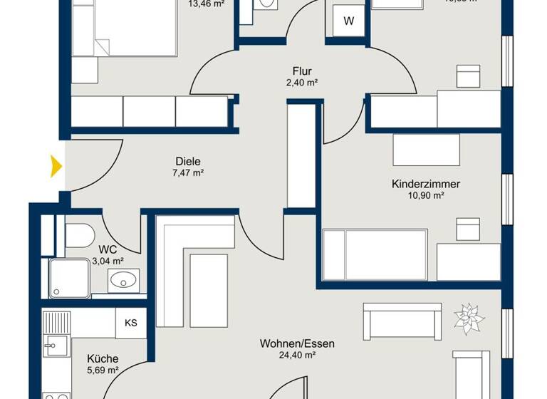 Wohnung zum Kauf 699.000 € 4 Zimmer 86,9 m² 1. Geschoss Aschheim 85609
