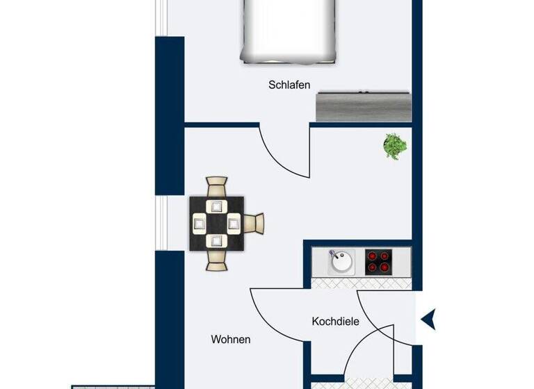 Studio zum Kauf 275.000 € 2 Zimmer 45,6 m² EG Mitte Ludwigsburg 71638