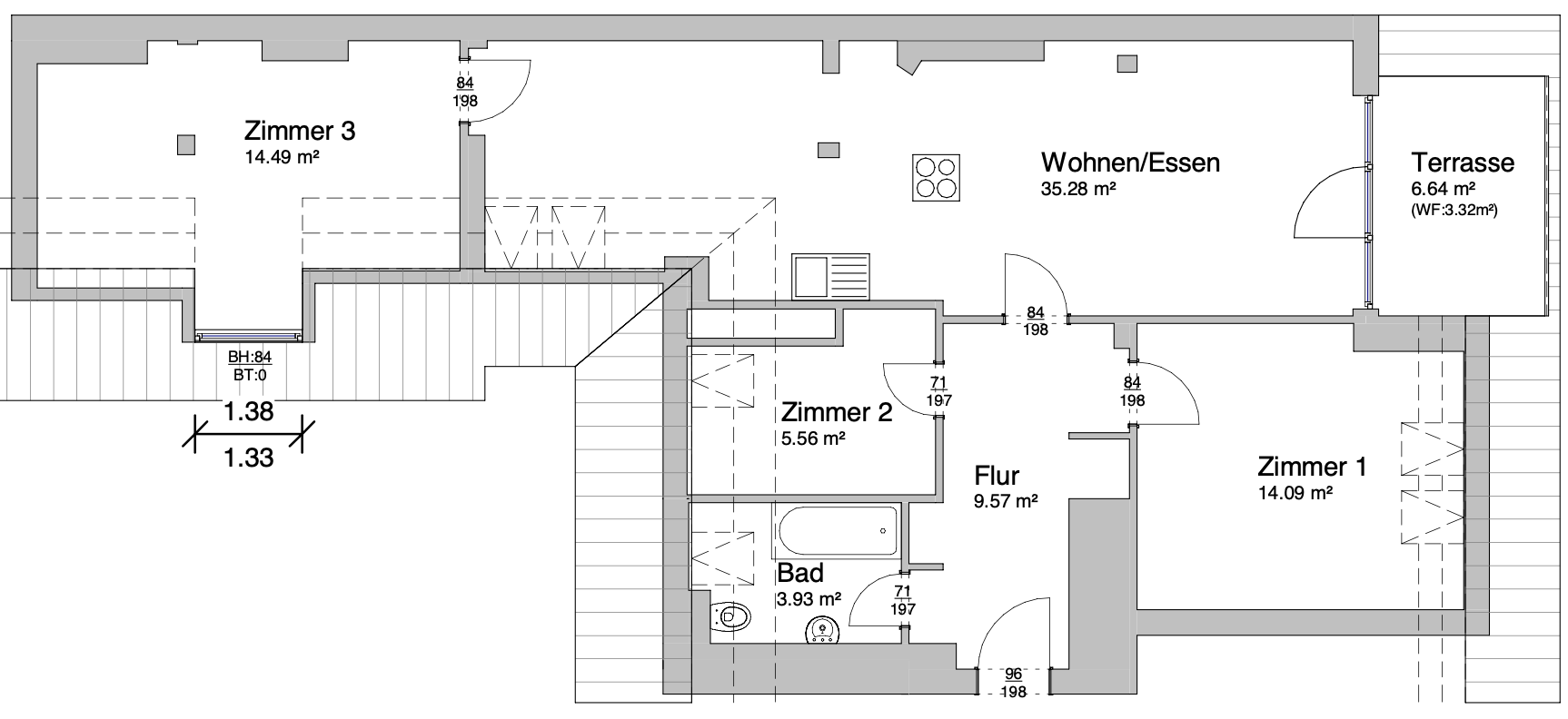 Wohnung zum Kauf 559.000 € 3,5 Zimmer 86,2 m²<br/>Wohnfläche ab sofort<br/>Verfügbarkeit Charlottenburg Berlin 14059