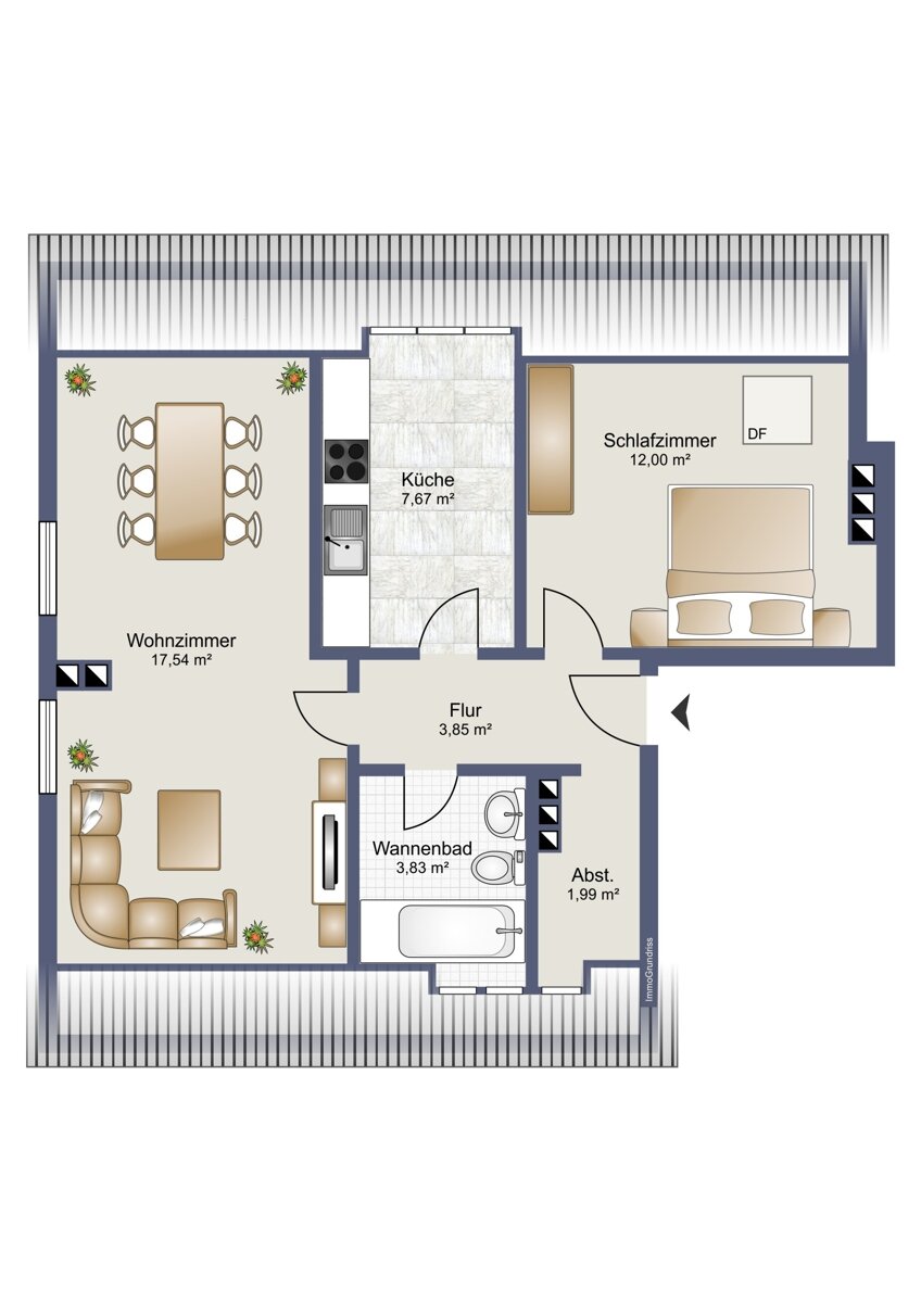 Wohnung zum Kauf 99.000 € 2 Zimmer 46 m²<br/>Wohnfläche Winsen - Kernstadt Winsen (Luhe) 21423