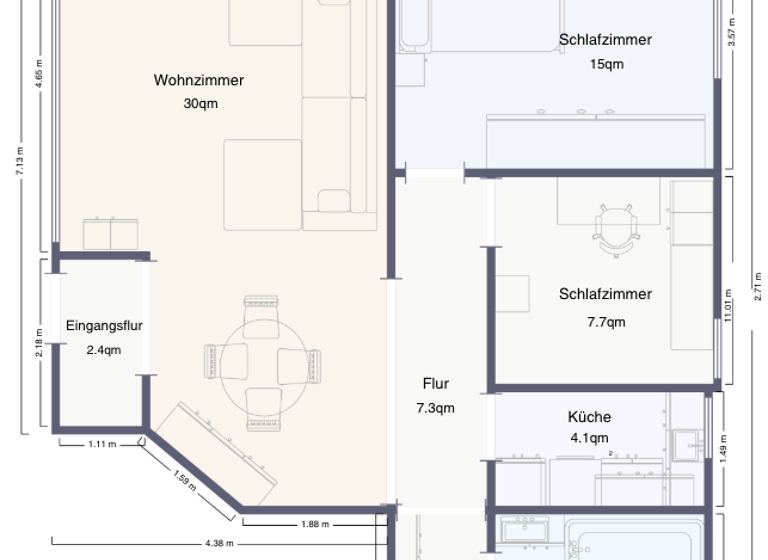 Terrassenwohnung zum Kauf provisionsfrei 259.000 € 3 Zimmer 77 m² Mörikestraße 16 Bondorf 71149