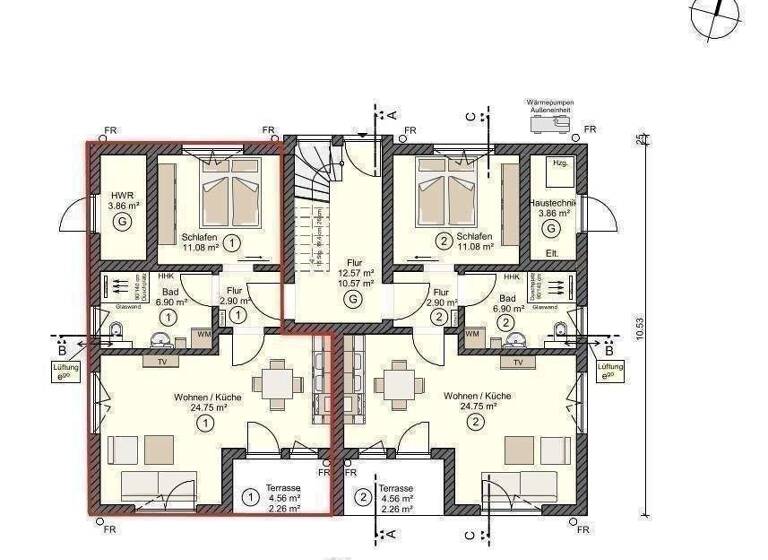 Terrassenwohnung zum Kauf - Erstbezug provisionsfrei 347.275 € 2 Zimmer 47,9 m² EG Zingst 18374