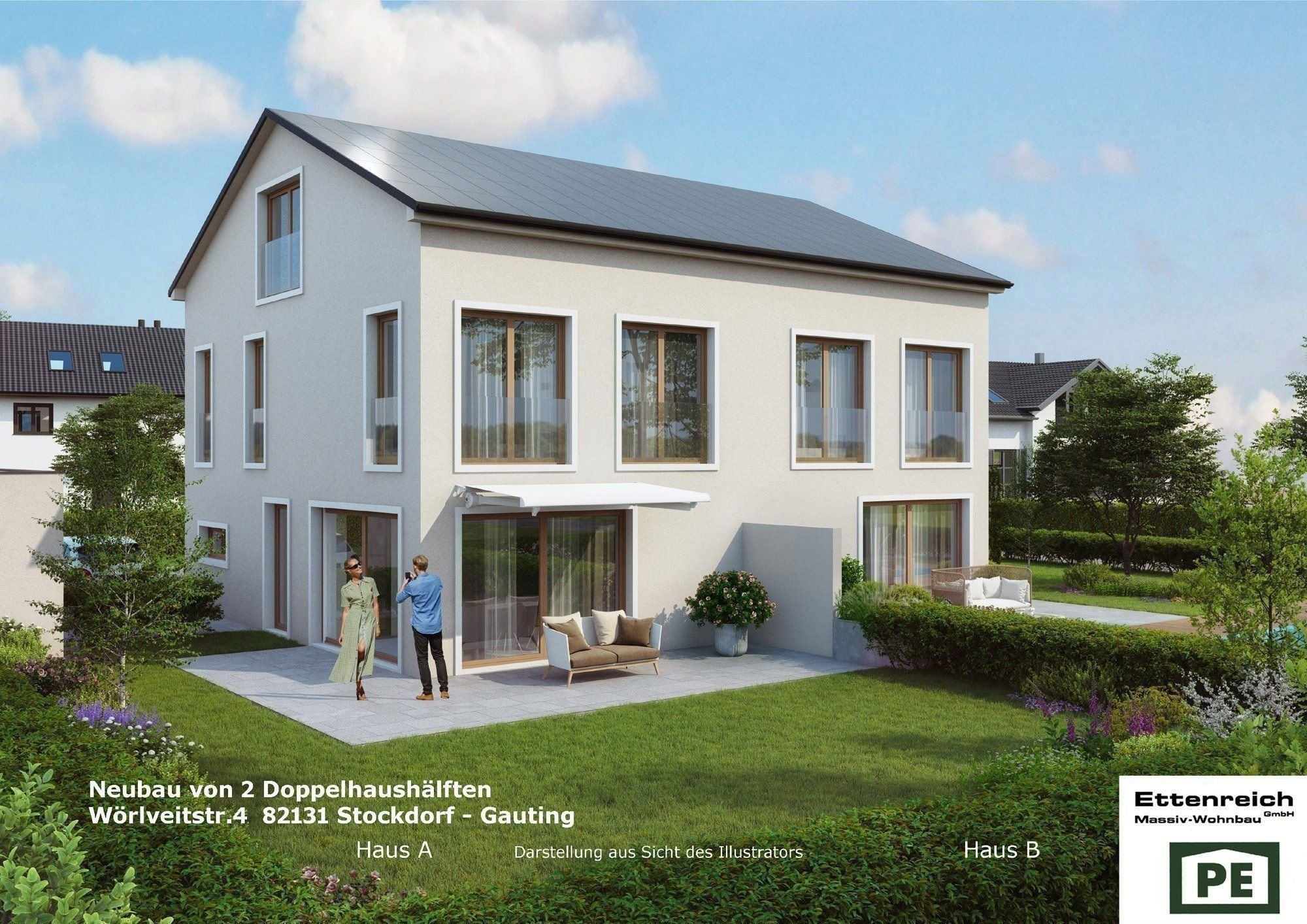 Doppelhaushälfte zum Kauf provisionsfrei 1.439.000 € 6 Zimmer 141 m²<br/>Wohnfläche 298 m²<br/>Grundstück Wörlveitstraße 4 Stockdorf Gauting 82131