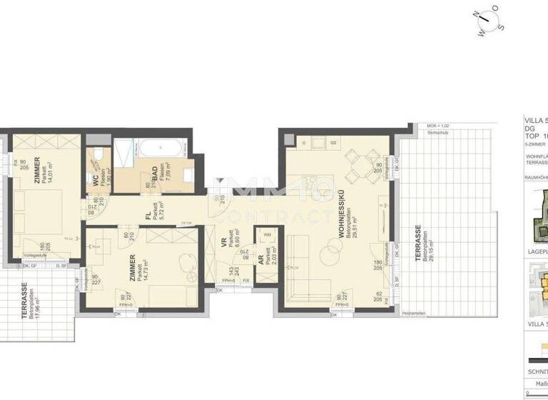 Wohnung zum Kauf - Erstbezug 699.000 € 3 Zimmer 83,8 m² Krems an der Donau 3500