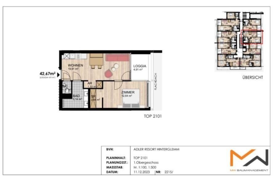 Wohnung zum Kauf 427.000 € 2 Zimmer 42,7 m²<br/>Wohnfläche Hasenbachweg 378 Saalbach-Hinterglemm 5754