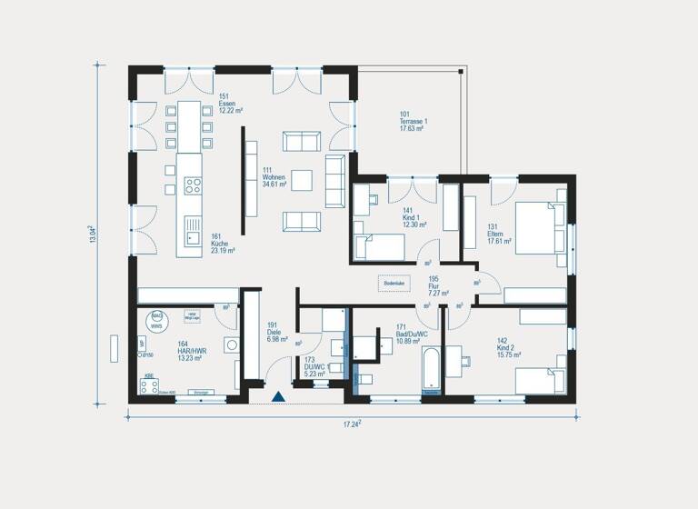 Bungalow zum Kauf 410.500 € 4 Zimmer 159,3 m² 600 m² Grundstück Velden 91235