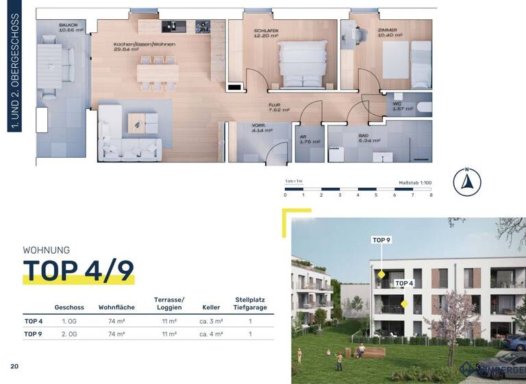 Wohnung zum Kauf - Erstbezug 322.300 € 3 Zimmer 74 m² Linzer Straße 6 Vöcklabruck 4840