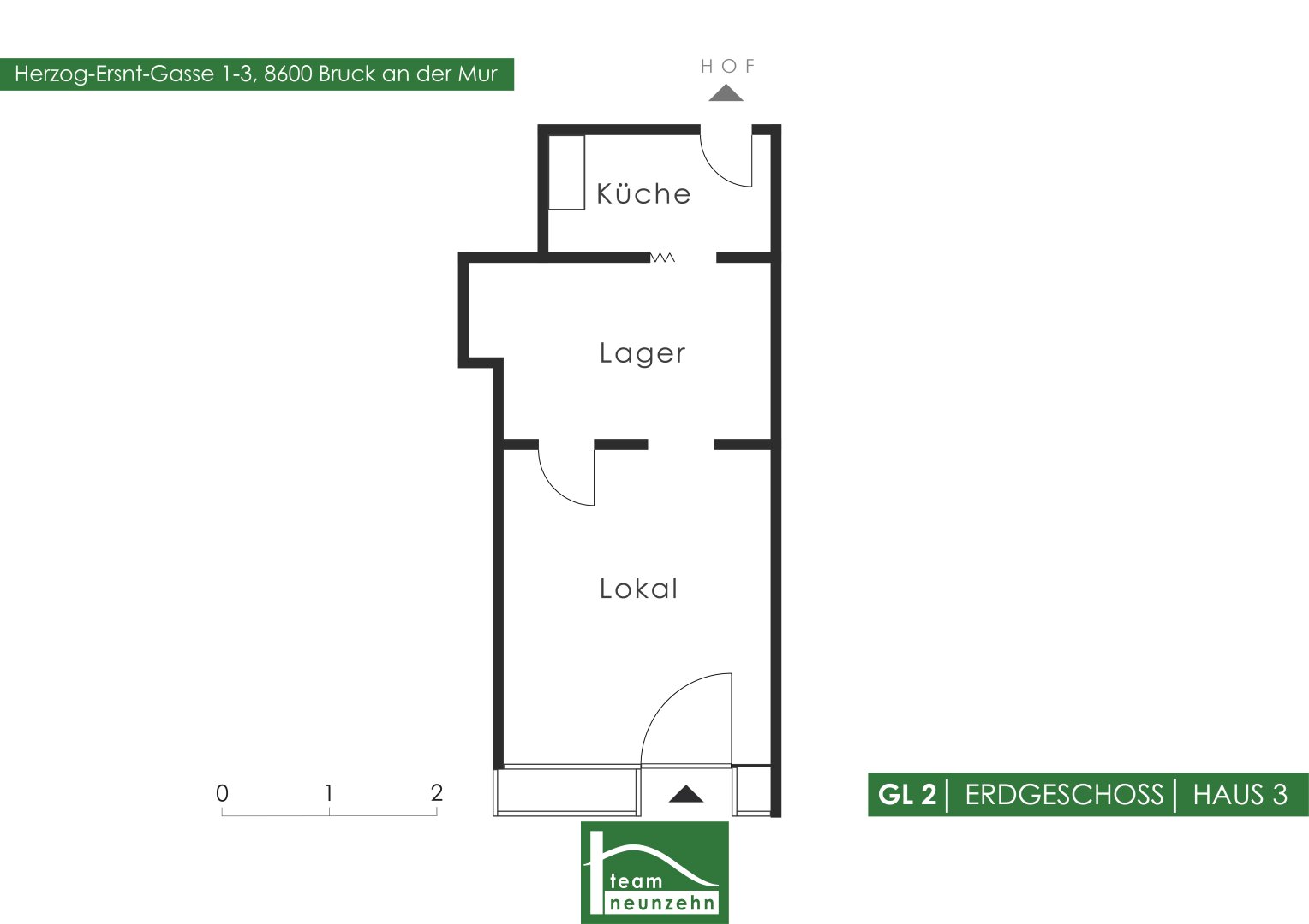 Ladenfläche zur Miete 445 € 2 Zimmer Bruck an der Mur 8600