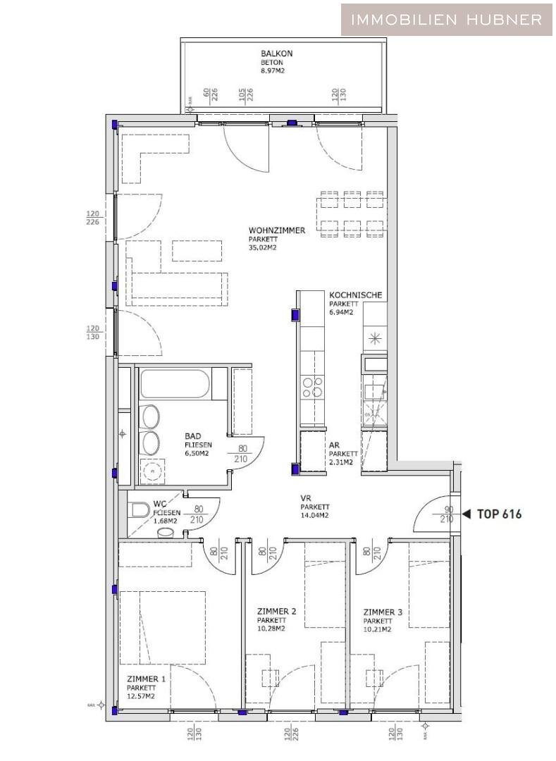 Wohnung zur Miete 1.306 € 3 Zimmer 100 m²<br/>Wohnfläche 4.<br/>Geschoss 01.02.2025<br/>Verfügbarkeit Wien 1110