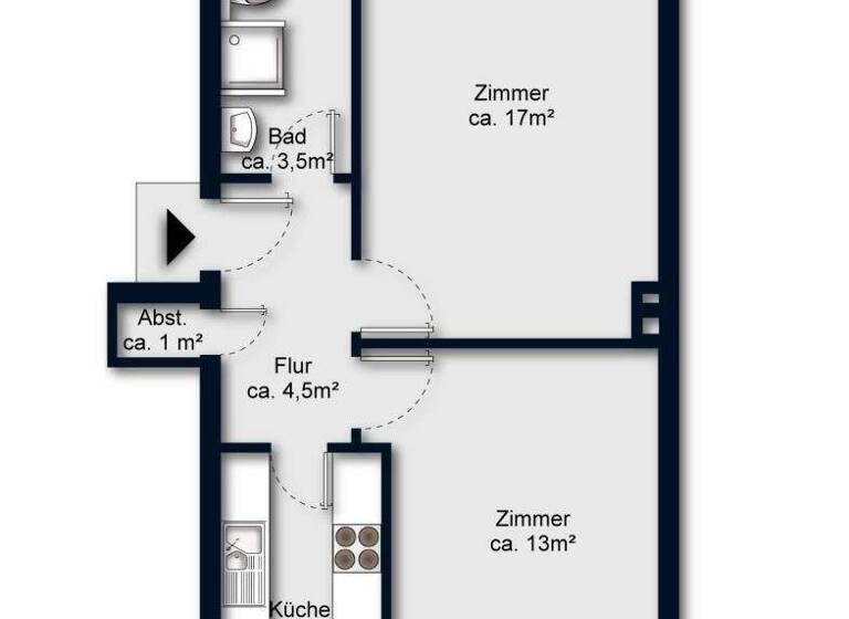 Wohnung zum Kauf 309.000 € 2 Zimmer 44,5 m² 4. Geschoss Eilbek Hamburg 22089
