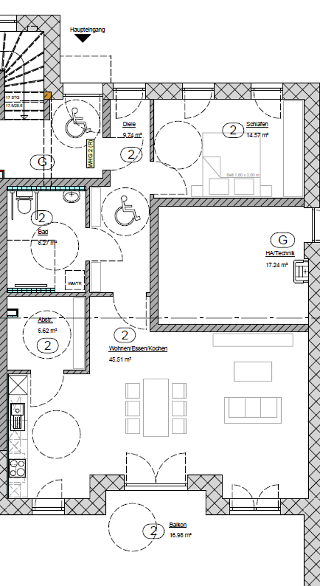 Wohnung zur Miete - Neubau 1.196 € 2 Zimmer 92 m² frei ab 15.09.2025 Olk Ralingen 54310