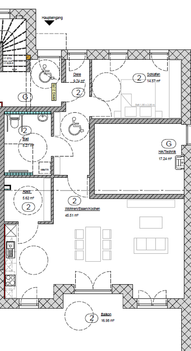 Wohnung zur Miete 1.196 € 2 Zimmer 92 m² frei ab 15.09.2025 Olk Ralingen 54310