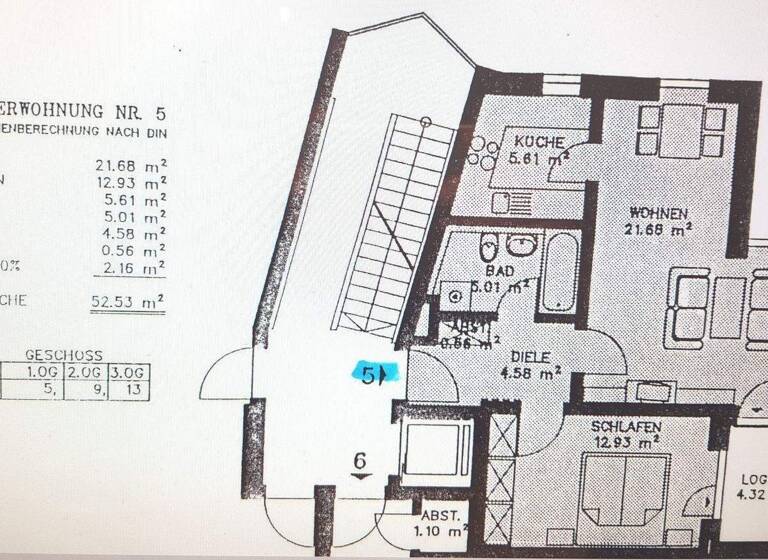 Wohnung zur Miete 730 € 2 Zimmer 53 m² 1. Geschoss Kähte-Schäferstr.4 Haunstetten Augsburg 86179