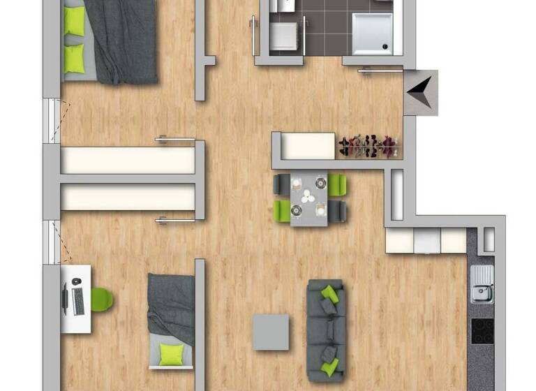 Wohnung zum Kauf 549.400 € 3 Zimmer 79,6 m²<br/>Wohnfläche Dachgeschoss<br/>Geschoss Altenfurt Nürnberg 90475