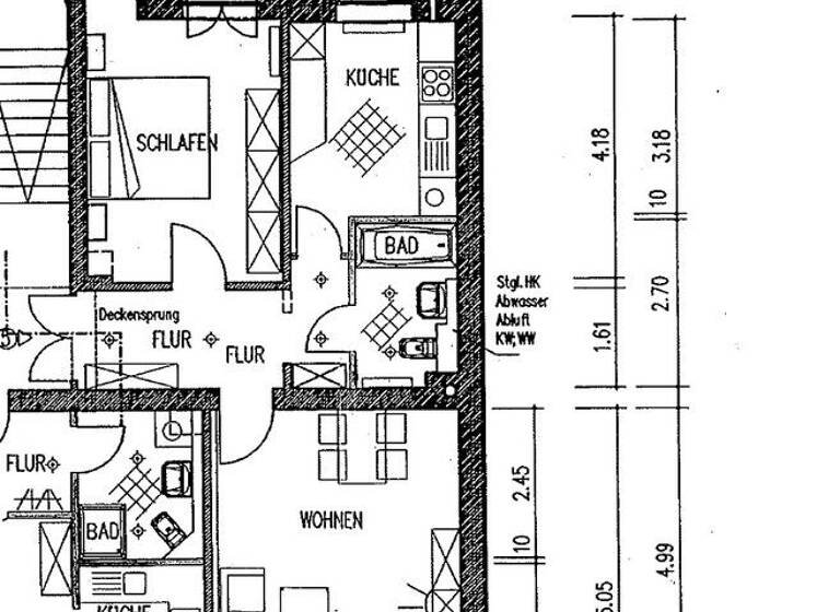 Wohnung zur Miete 315 € 2 Zimmer 59,3 m²<br/>Wohnfläche 1.<br/>Geschoss Schneeberger Straße 4 Altchemnitz 413 Chemnitz 09125