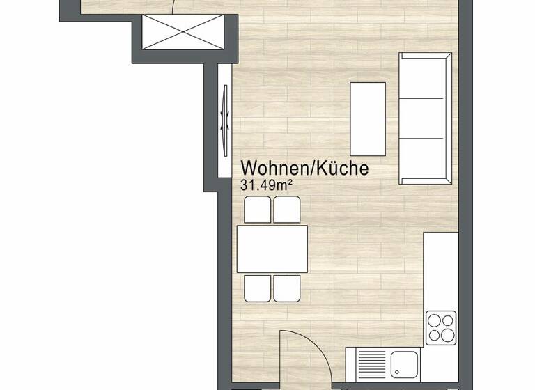 Wohnung zum Kauf 295.000 € 1,5 Zimmer 47,2 m² Münchner Straße 12A Dachau 85221