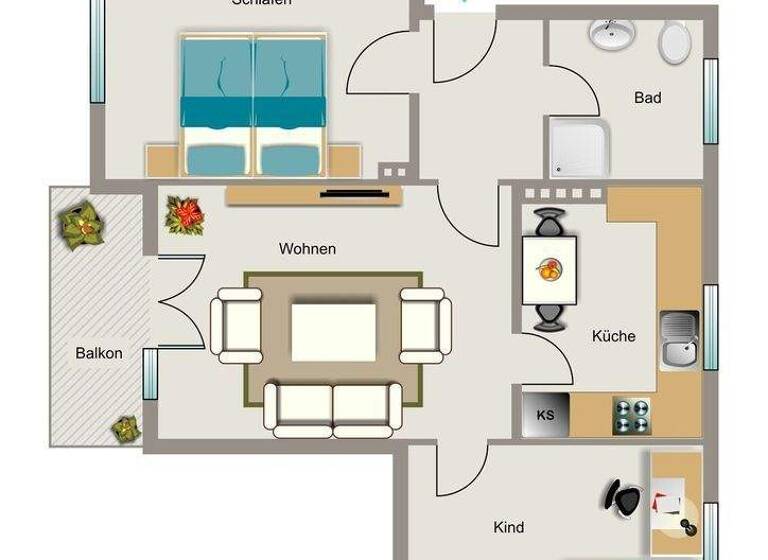 Wohnung zur Miete 550 € 3,5 Zimmer 55,5 m² 1. Geschoss frei ab 01.05.2026 Zur Nieden 1 Altenessen-Süd Essen 45326