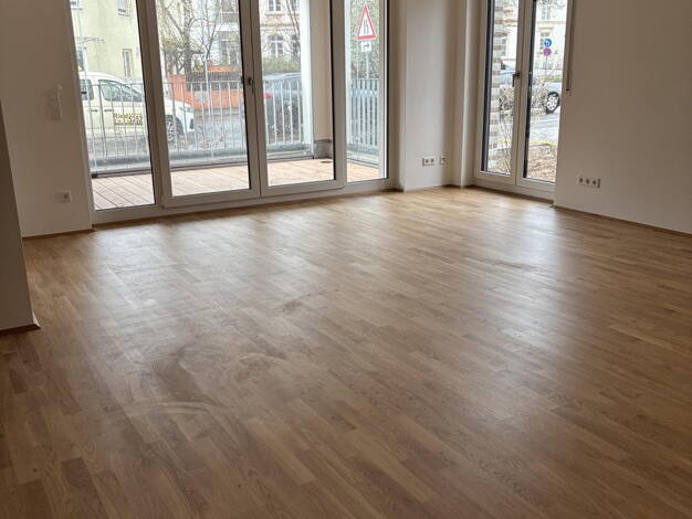 Wohnung zur Miete - Erstbezug 1.340 € 3 Zimmer 75,4 m² EG frei ab sofort Eschollbrücker Straße 8 Darmstadt 64283