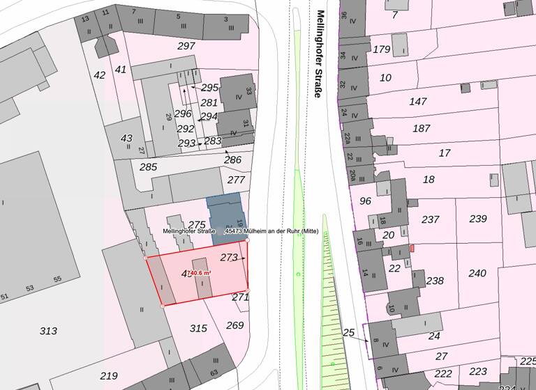 Grundstück zum Kauf 250.000 € 740 m²<br/>Grundstück Mellinghofen Mülheim an der Ruhr 45473