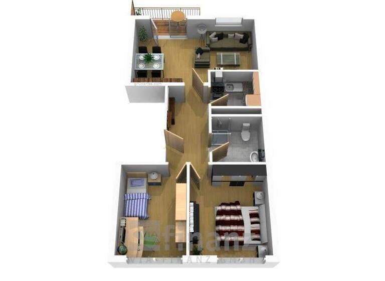 Wohnung zum Kauf 64.000 € 3 Zimmer 57,8 m² Meerane 08393