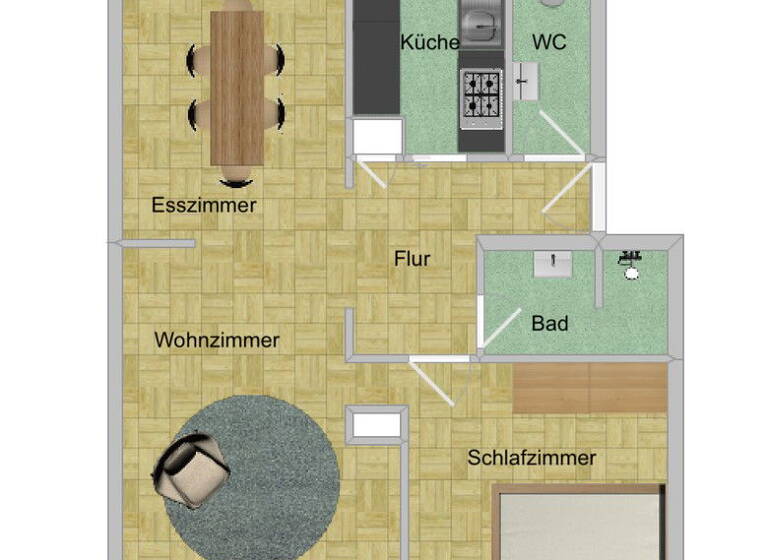 Wohnung zum Kauf provisionsfrei 520.000 € 3 Zimmer 66 m²<br/>Wohnfläche 2.<br/>Geschoss West Stuttgart 70197