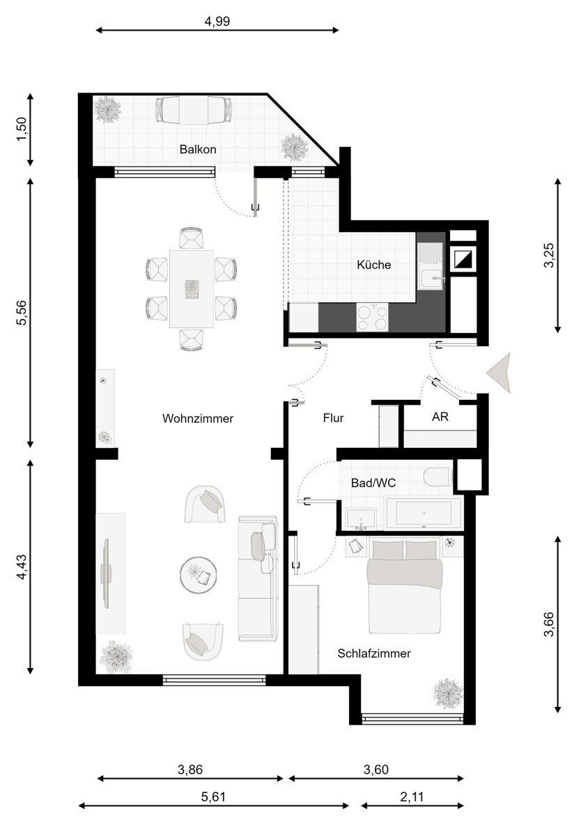 Wohnung zum Kauf 305.000 € 3 Zimmer 74 m²<br/>Wohnfläche ab sofort<br/>Verfügbarkeit Bürgerpark Bremen / Schwachhausen 28209