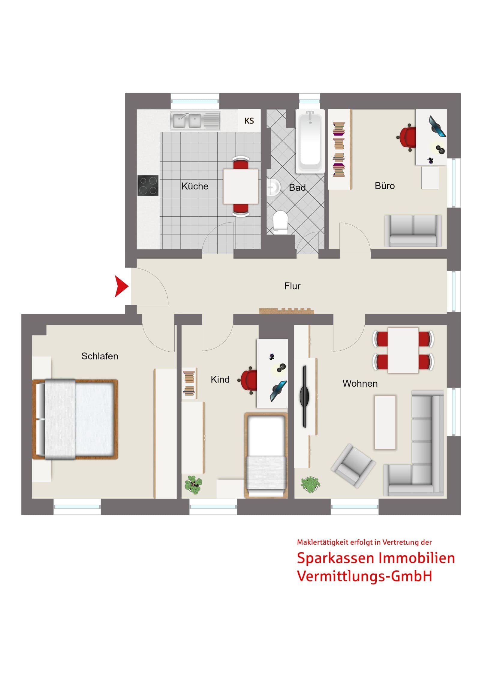 Wohnung zum Kauf 205.000 € 4 Zimmer 90 m²<br/>Wohnfläche 3.<br/>Geschoss Rehbühl Weiden 92637